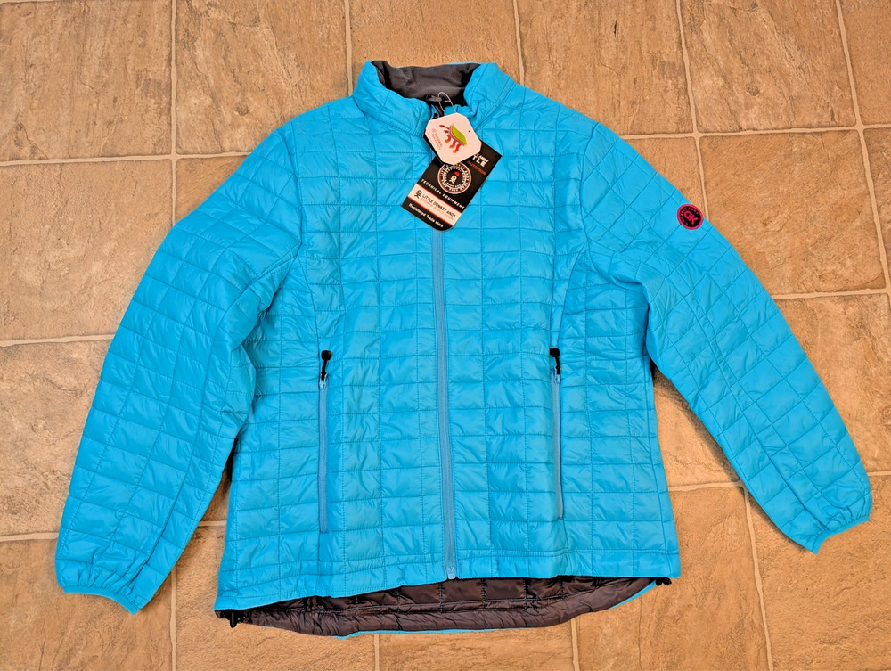 Little Donkey Andy sz L women's Puffer Jacket fully zips ls ultra light 1615